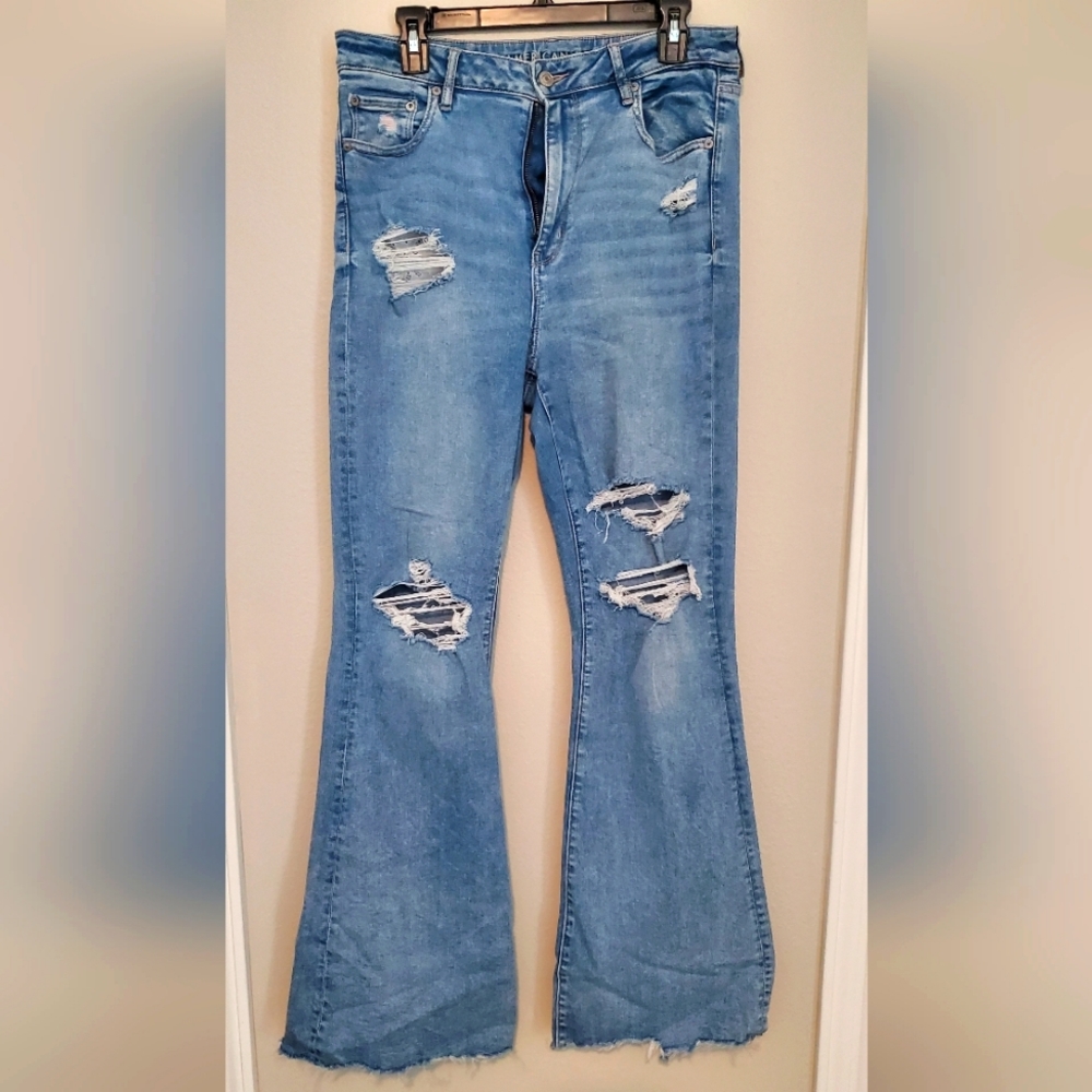 American Eagle Super Hi Rise Flare 14L